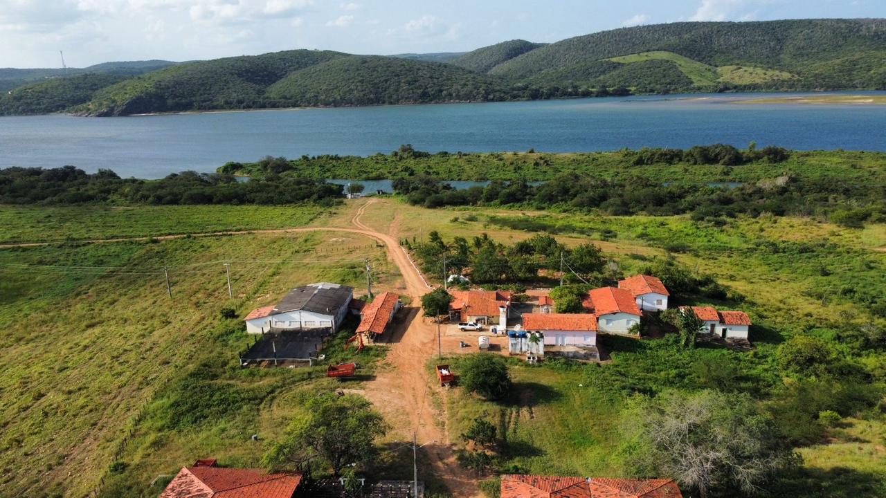 Vista aérea das casas do Recanto da Flor e do Rio São Francisco